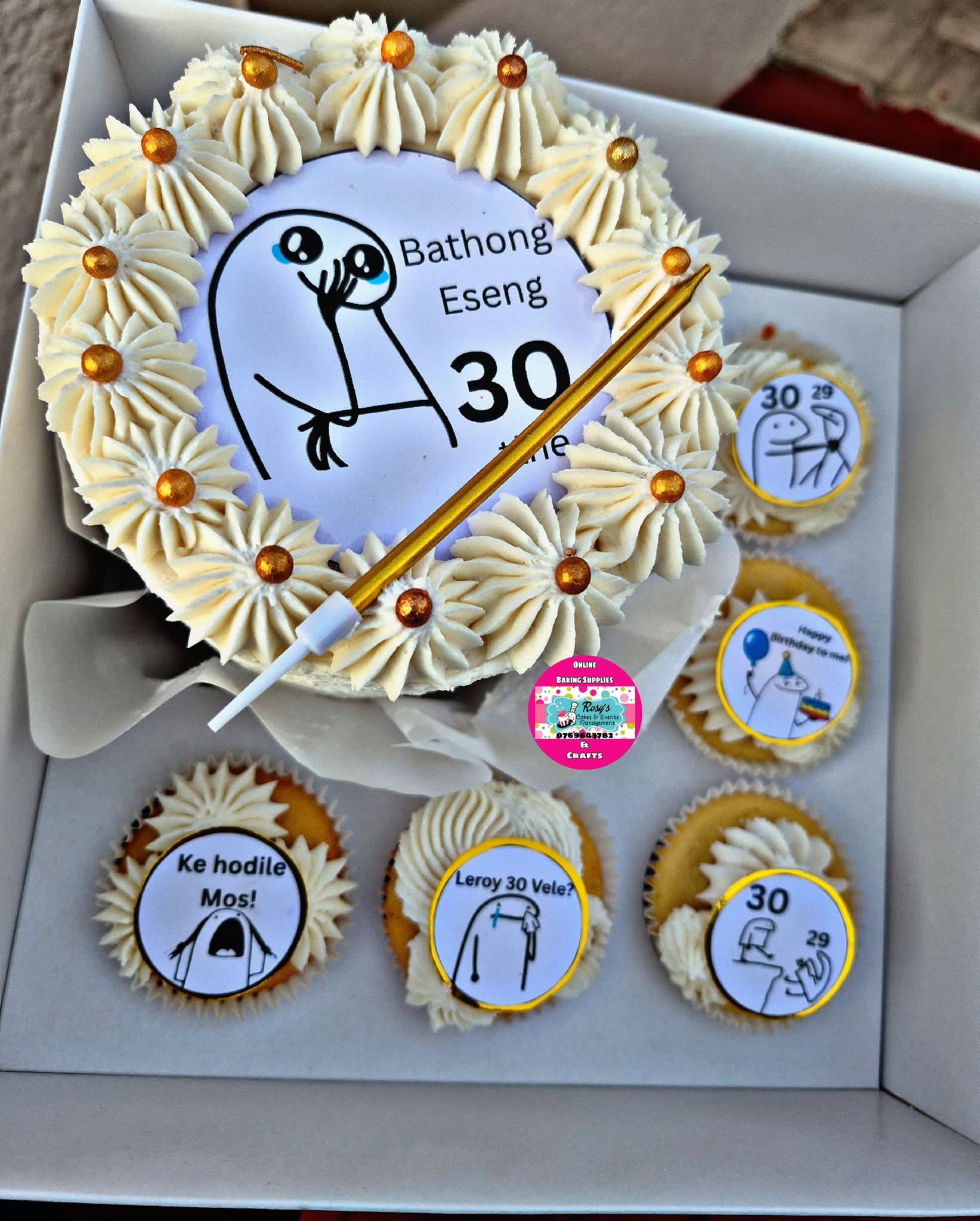 30th Birthday Statement Cake by Rosy's Cakes and Events