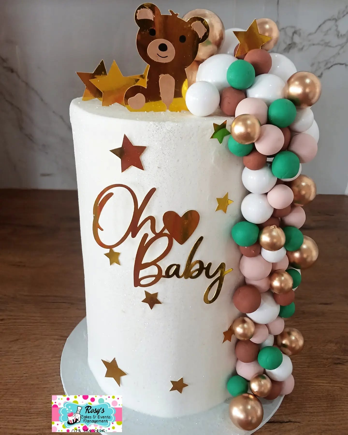 Oh Baby Shower Cake by Rosy's Cakes and Events