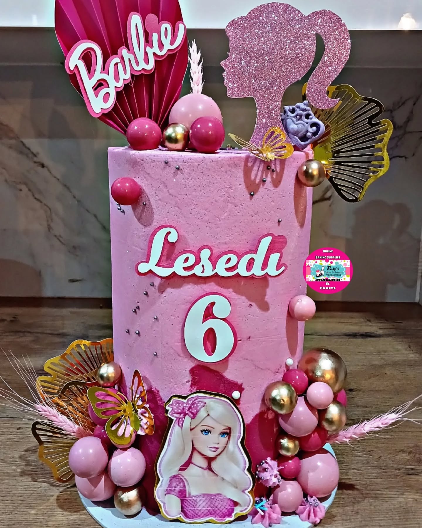 Barbie Silhouette Cake by Rosy's Cakes and Events