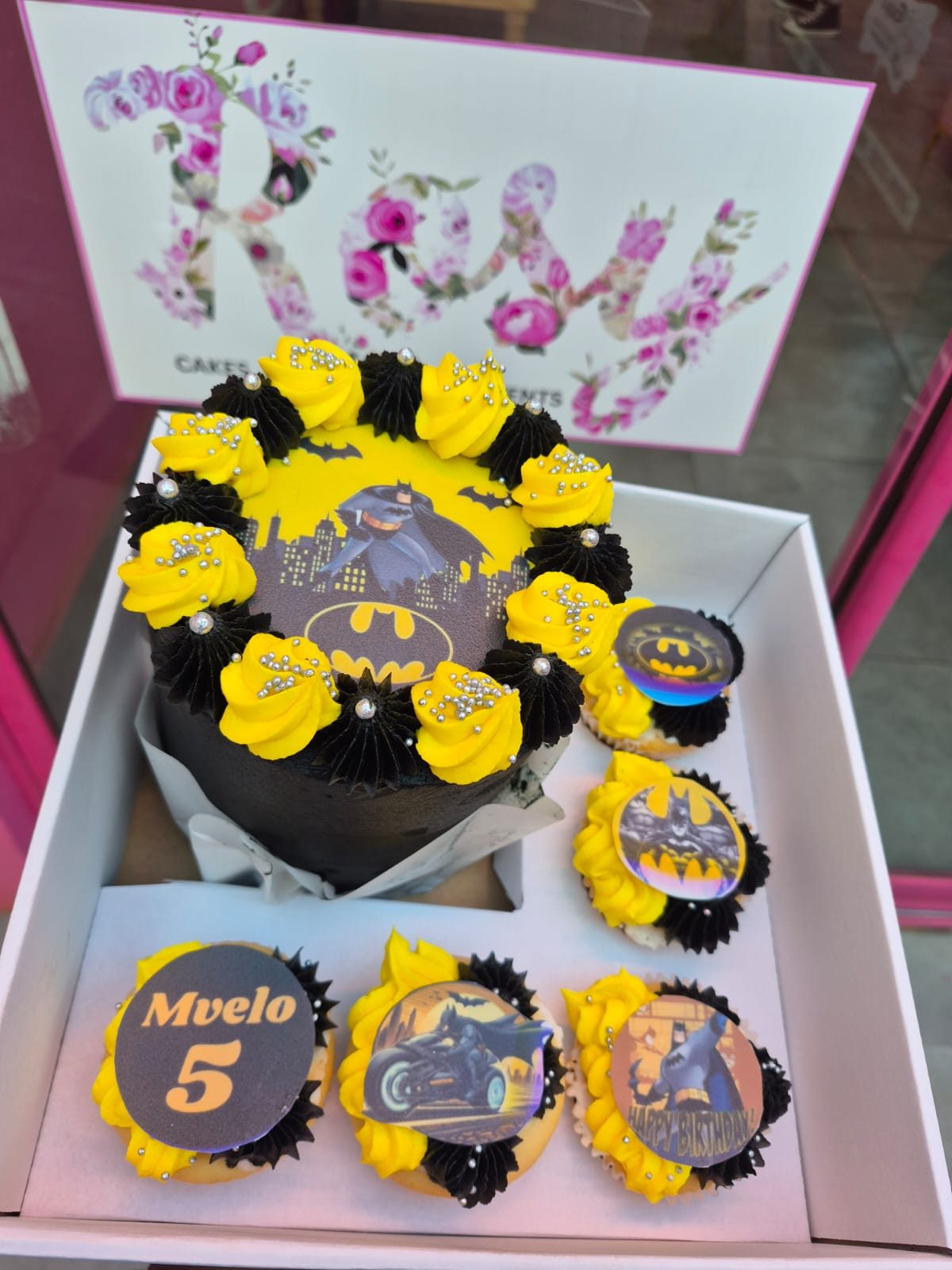 Bumblebee Box Cake by Rosy's Cakes and Events