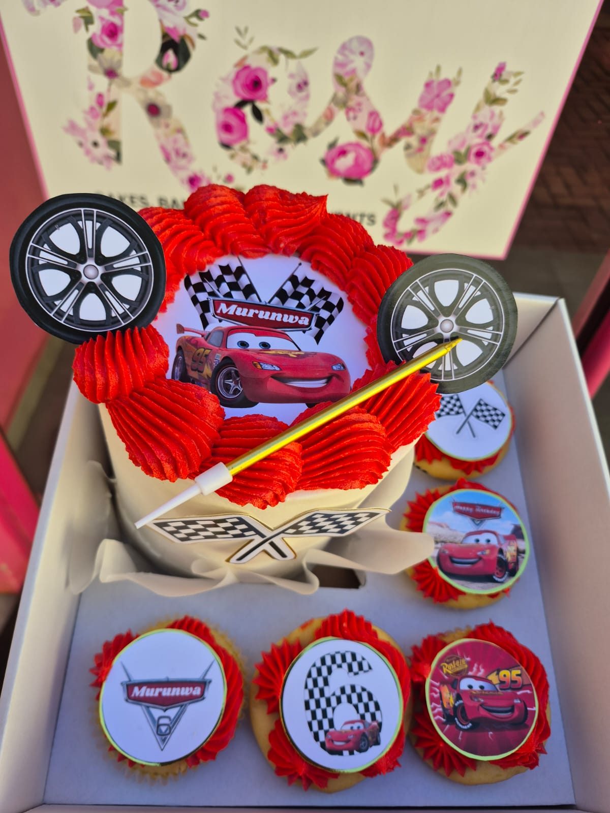 Cars Red Box Cake by Rosy's Cakes and Events