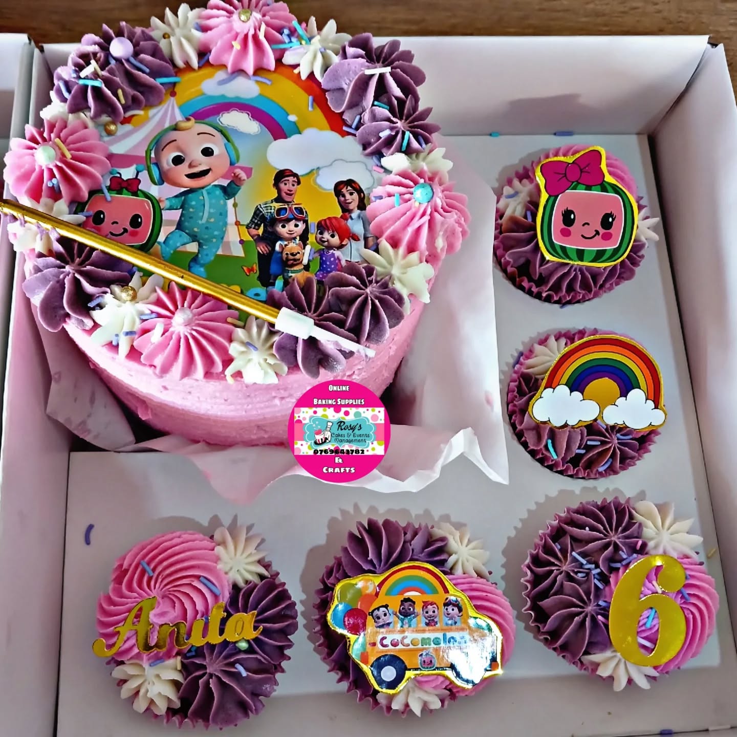 Cocomelon Cake & Cupcakes by Rosy's Cakes and Events