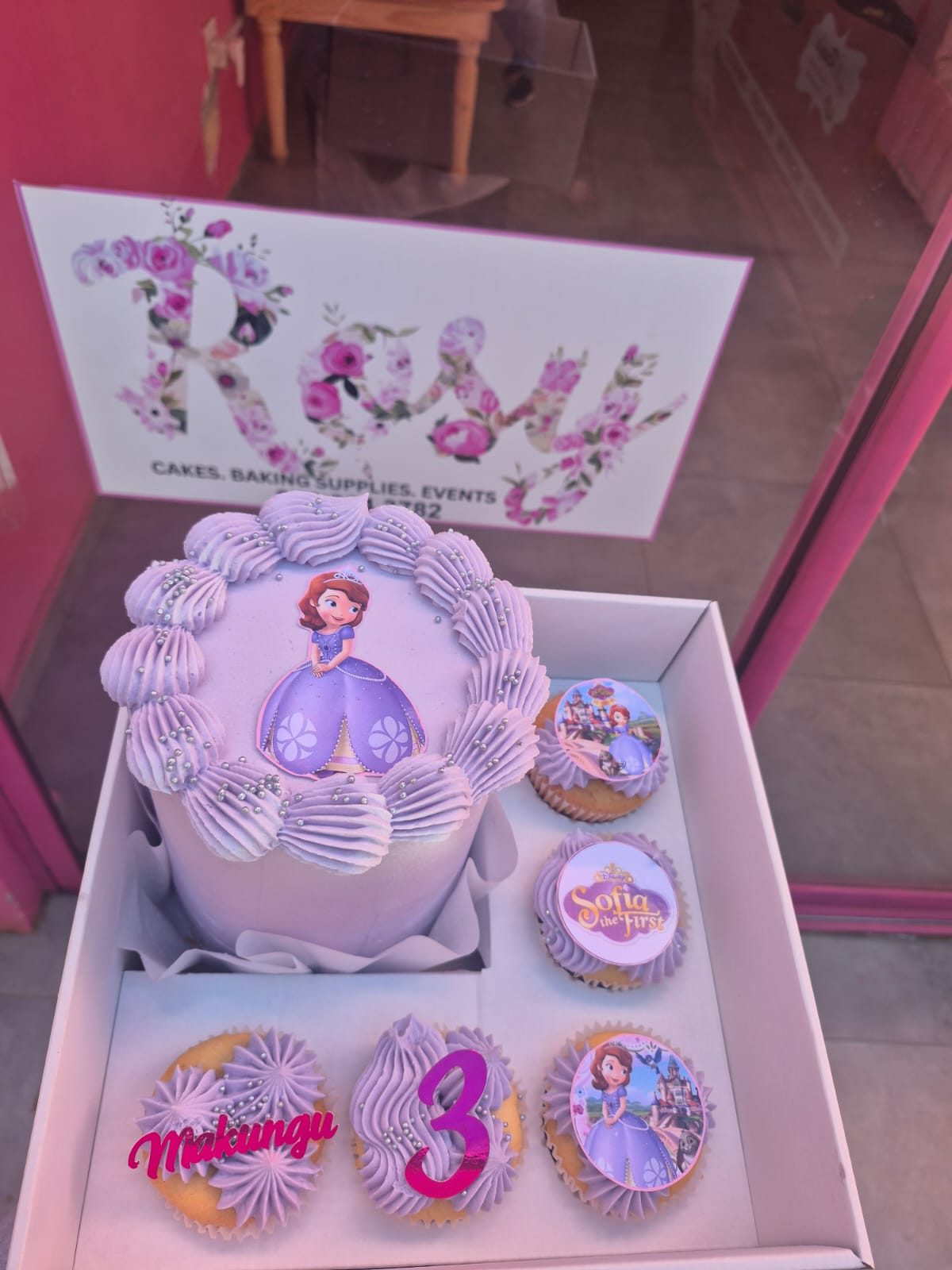 Sofia the First Box Cake by Rosy's Cakes and Events