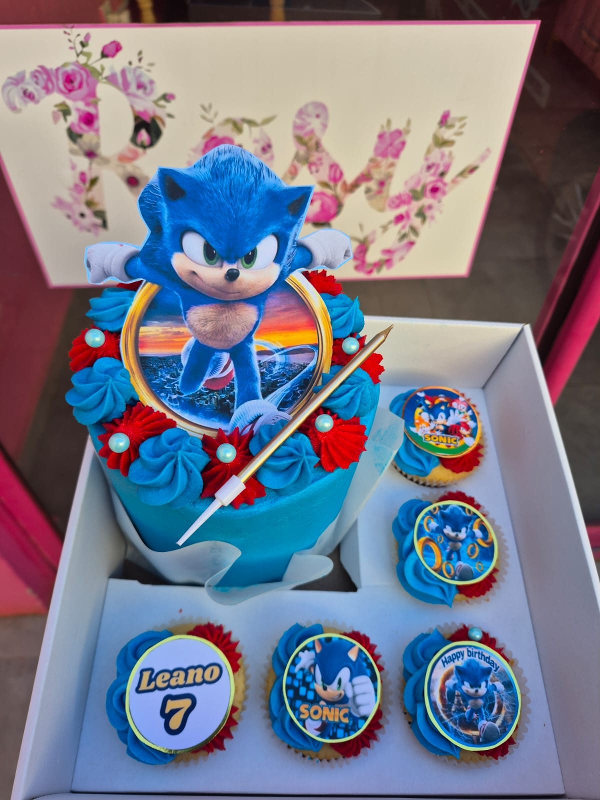 Sonic Box Cake by Rosy's Cakes and Events