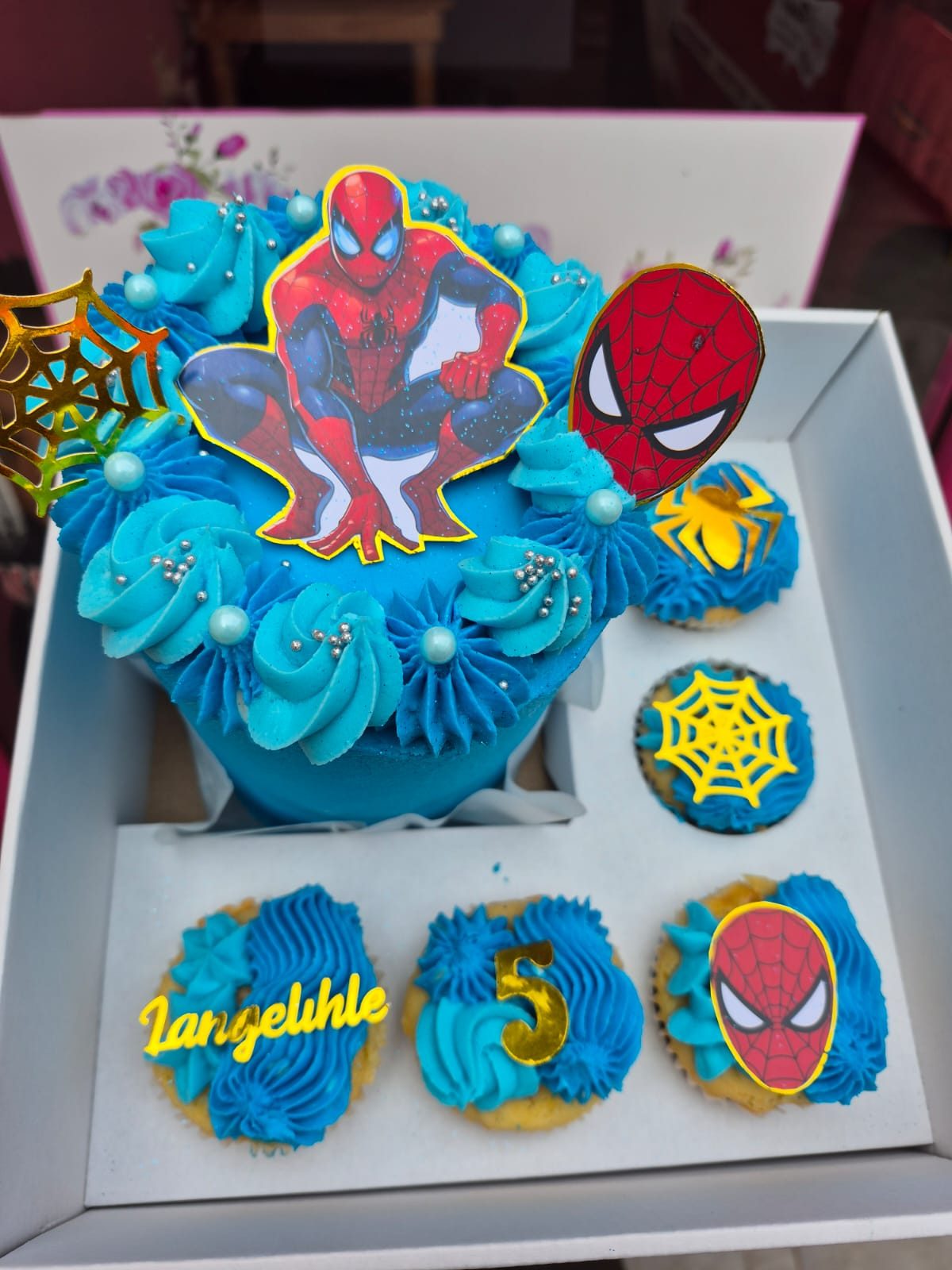 Spider-Man Box Cake by Rosy's Cakes and Events